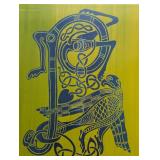 MB - Pair of Framed Celtic Handprints by Simon Doyle, Letter D and Letter J, Limited Edition Prints