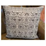 LR - Vintage Benchcraft of Hickory Leather Wingback Chair with Decorative Pillow