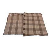 LR - Twin Size Beige Wool Vintage Bedspread by Tapestries Ireland Limited