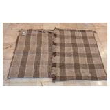 LR - Twin Size Beige Wool Vintage Bedspread by Tapestries Ireland Limited