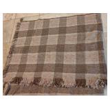 LR - Twin Size Beige Wool Vintage Bedspread by Tapestries Ireland Limited