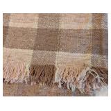 LR - Twin Size Beige Wool Vintage Bedspread by Tapestries Ireland Limited