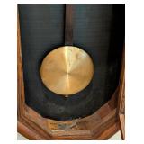 LR - Antique Ansonia Regulator Wall Clock with Pendulum and Key