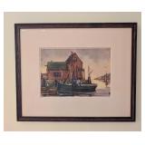 DR - Framed Art Print H.C. Wolcott Rockport Seaside Scene