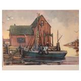 DR - Framed Art Print H.C. Wolcott Rockport Seaside Scene