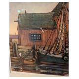 DR - Framed Art Print H.C. Wolcott Rockport Seaside Scene