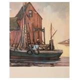 DR - Framed Art Print H.C. Wolcott Rockport Seaside Scene