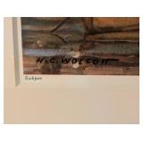 DR - Framed Art Print H.C. Wolcott Rockport Seaside Scene