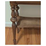 LR - Vintage Wooden Side Table with Shelf