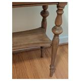 LR - Vintage Wooden Side Table with Shelf