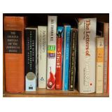 O - Large Mixed Book Collection including Dictionaries, Novels, Biographies, and Reference