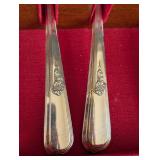 LR - Holmes & Edwards Vintage Silverplate Flatware Set, Service for 8 with Case