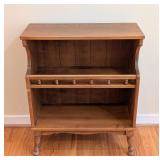 LR - Vintage Wooden Two-Shelf Side Shelf with Spindle Rail