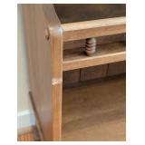 LR - Vintage Wooden Two-Shelf Side Shelf with Spindle Rail