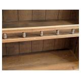 LR - Vintage Wooden Two-Shelf Side Shelf with Spindle Rail