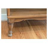 LR - Vintage Wooden Two-Shelf Side Shelf with Spindle Rail