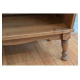 LR - Vintage Wooden Two-Shelf Side Shelf with Spindle Rail