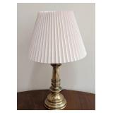 MB - Stiffel Brass Table Lamp with Pleated Shade