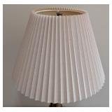 MB - Stiffel Brass Table Lamp with Pleated Shade