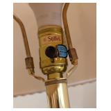 MB - Stiffel Brass Table Lamp with Pleated Shade