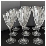 K - Set of 22 Cut Crystal Wine Goblets, Assorted Sizes