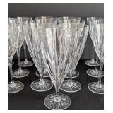 K - Set of 22 Cut Crystal Wine Goblets, Assorted Sizes