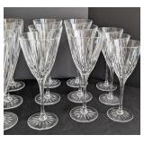 K - Set of 22 Cut Crystal Wine Goblets, Assorted Sizes
