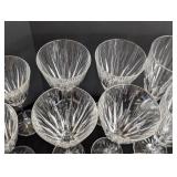 K - Set of 22 Cut Crystal Wine Goblets, Assorted Sizes