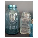 LR - Collection of 9 Antique Ball Mason Jars Assorted Sizes