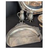 LR - Collection of 11 Silverplate Serving Trays, Bowls, and Tableware