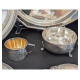 LR - Collection of 11 Silverplate Serving Trays, Bowls, and Tableware