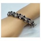 14K White Gold Sapphire and Diamond Bracelet