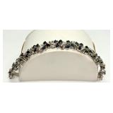 14K White Gold Sapphire and Diamond Bracelet