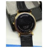 Movado Gold Tone Museum Watch with Box and Papers