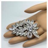Vintage Eisenberg Ice Rhinestone Brooch