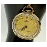 Harvester Pocket Watch with 24 Inch Gold Tone Chain