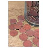 Bottle Full of WWII Red Point Ration Tokens
