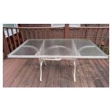 Glass Topped Patio Table