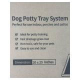 Dog Potty Tray System with Grass Mat, 20 x 25 Inches