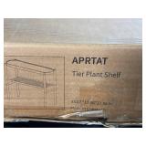 APRTAT 2-Tier Plant Shelf, 33in Wood Display Stand (Boxed, Unassembled)