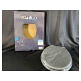 Sanilo Soft-Close Round Toilet Seat with Hardware, Gray Marble Finish
