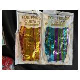Assorted Party Decorations: Table Skirts, Foil Curtains, Balloons & Banners