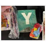 Assorted Party Decorations: Table Skirts, Foil Curtains, Balloons & Banners