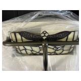 Tiffany-style dragonfly stained glass desk lamp