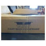 17 Inch Cast Iron Skillet with Dual Handle - Boxed