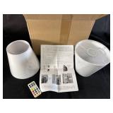 Battery Powered RGB Wall Lights, Pair with Remote and Shades