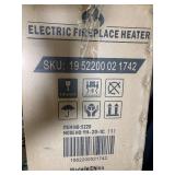 Electric Fireplace Heater, Model YH-20-1C, Item 5220, New in Box