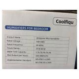 Coolfiqu Ultrasonic Mist Humidifier, 100-240V, 2.5L-6L Tank, New in Box