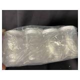 12 Pack 16 oz Clear Plastic Jars with Lids and Labels