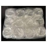 12 Pack 16 oz Clear Plastic Jars with Lids and Labels
